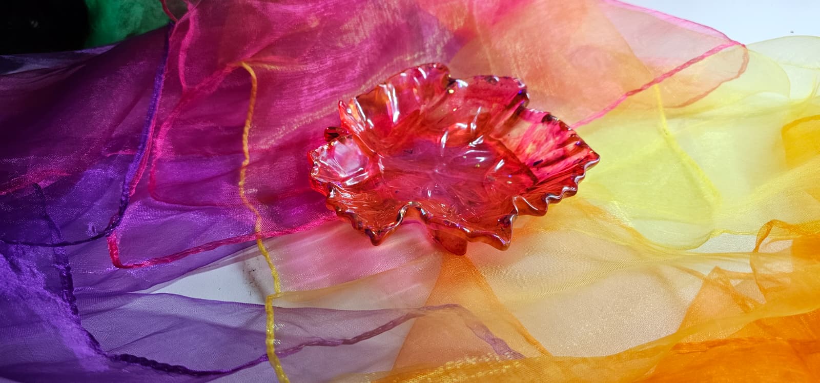 Herbst Deko Schale Kastanienblatt | Handgemacht aus Epoxidharz | Unikat – Bild 9