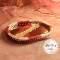 Epoxidharz Ablage handgemacht Seifenschale Schmucktablett rutschfest Unikat Traumharz